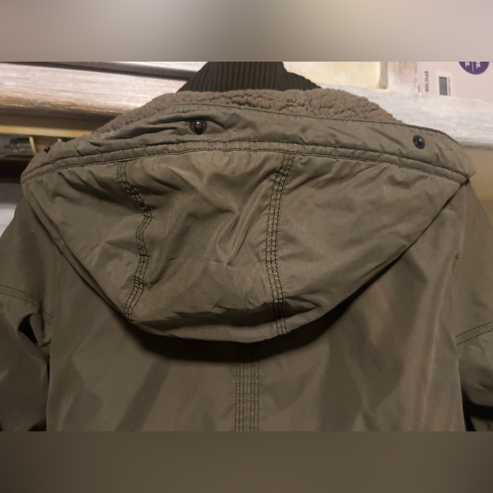 Abercrombie fitch utility army green military like jacket coat S SMALL winter - Picture 10 of 10